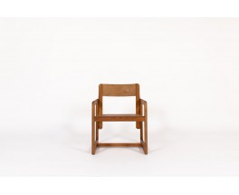 Fauteuil André Sornay en pin 1960