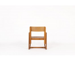 Fauteuil André Sornay en pin 1960