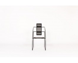 Mario Botta chair model Quinta black metal edition Alias 1985