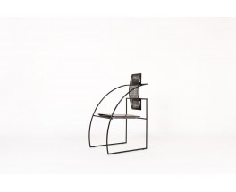 Mario Botta chair model Quinta black metal edition Alias 1985