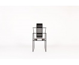 Mario Botta chair model Quinta black metal edition Alias 1985