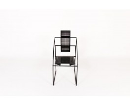 Mario Botta chair model Quinta black metal edition Alias 1985