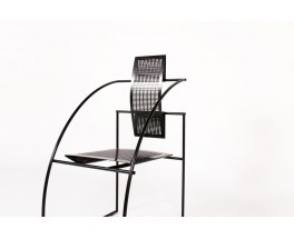 Mario Botta chair model Quinta black metal edition Alias 1985