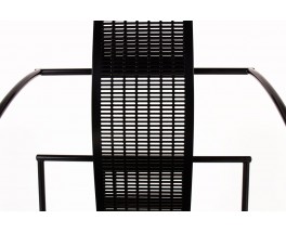 Mario Botta chair model Quinta black metal edition Alias 1985