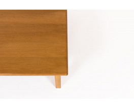 Andre Sornay square coffee table in tinted beech and laminate top 1960