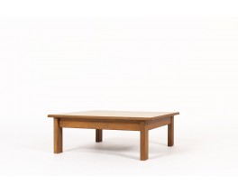 Andre Sornay square coffee table in tinted beech and laminate top 1960