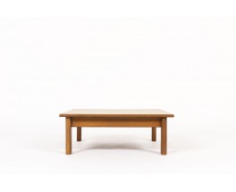 Andre Sornay square coffee table in tinted beech and laminate top 1960