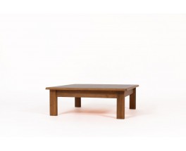 Andre Sornay square coffee table in tinted beech and laminate top 1960