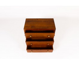 Chest of drawers in oak and brass Art Deco design 1930