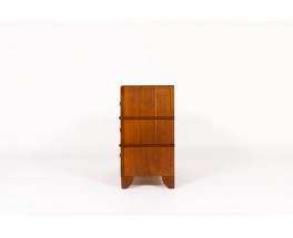 Chest of drawers in oak and brass Art Deco design 1930