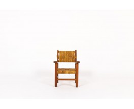 Armchair for kids in oak and rope 1950