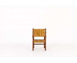 Armchair for kids in oak and rope 1950