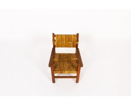 Armchair for kids in oak and rope 1950