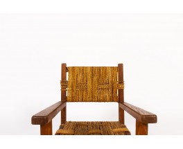 Armchair for kids in oak and rope 1950