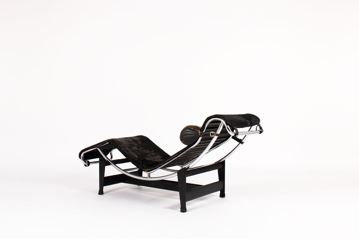 Chaise longue Charlotte Perriand Le Corbusier modèle LC4 première édition Cassina 1965