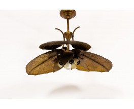 Pendant light in brass 1950