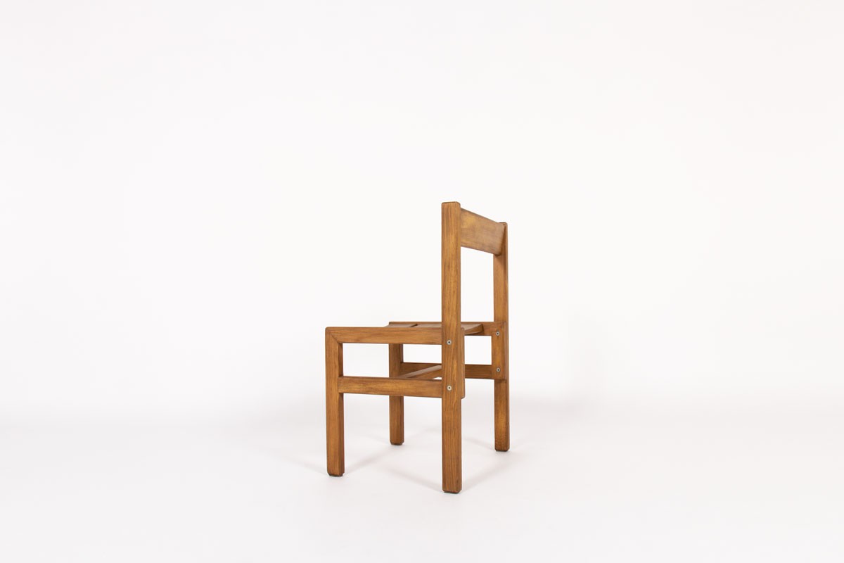 Andre Sornay chairs in tinted beech 1960