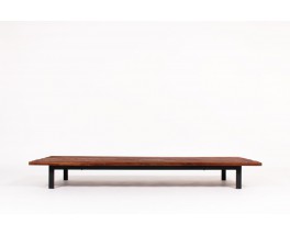 Charlotte Perriand low bench model Cansado mahogany edition Steph Simon 1960