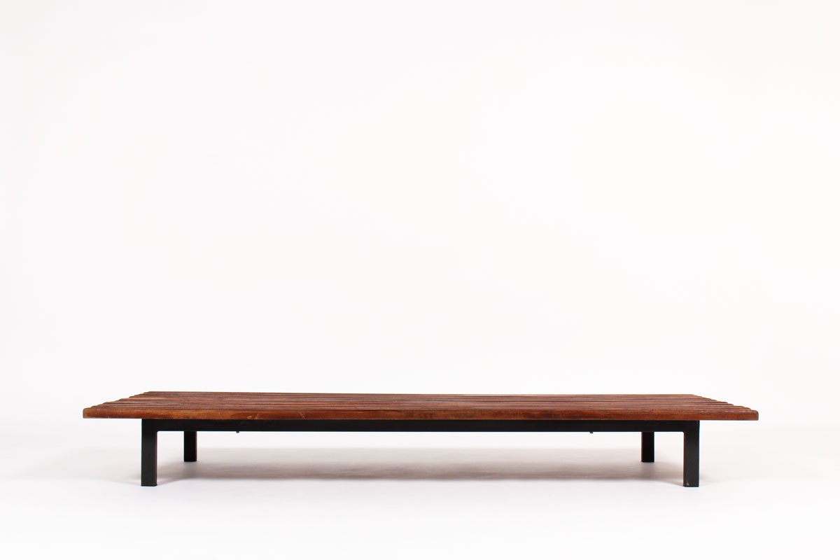 Charlotte Perriand low bench model Cansado mahogany edition Steph Simon 1960