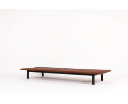 Charlotte Perriand low bench model Cansado mahogany edition Steph Simon 1960