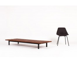 Charlotte Perriand low bench model Cansado mahogany edition Steph Simon 1960