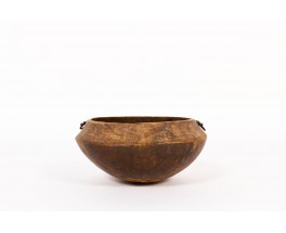 Bowl monoxyl in wood brutalist design 19th century