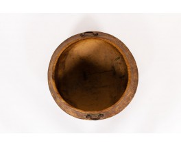 Plat monoxyle en bois design brutaliste XIXème siècle