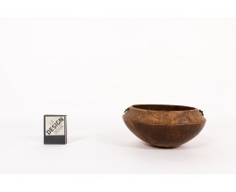 Bowl monoxyl in wood brutalist design 19th century