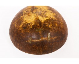 Bowl monoxyl in wood brutalist design 19th century