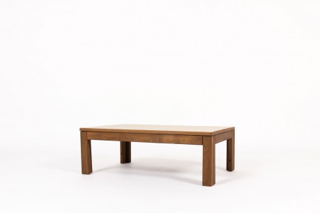 Table basse rectangulaire André Sornay hêtre teinté et stratifié beige 1960