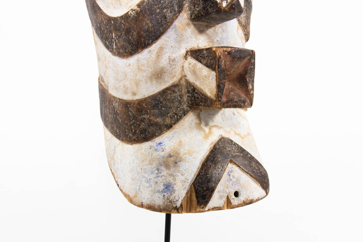 African Kifwebe Songye mask in wood Congo 1950