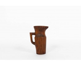 Monoxyl wooden pitcher folk art 1950