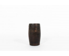 Vases en bois sculpté Art Populaire début XIXème siècle set de 3