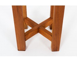 Stools in mahogany 1950 set of 2