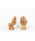 Monoxyl armchairs model Hand raw wood 1950 set of 2