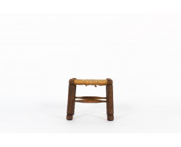 Stool in oak with straw seat 1950