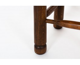 Stool in oak with straw seat 1950