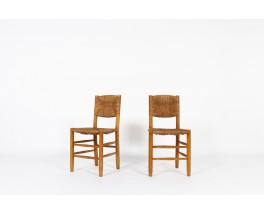 Charlotte Perriand chairs model Bauche n°19 edition Steph Simon 1950 set of 2