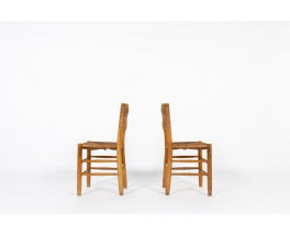 Charlotte Perriand chairs model Bauche n°19 edition Steph Simon 1950 set of 2