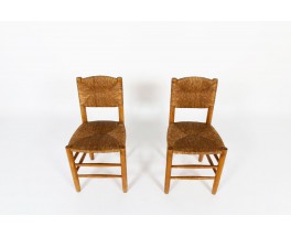 Charlotte Perriand chairs model Bauche n°19 edition Steph Simon 1950 set of 2