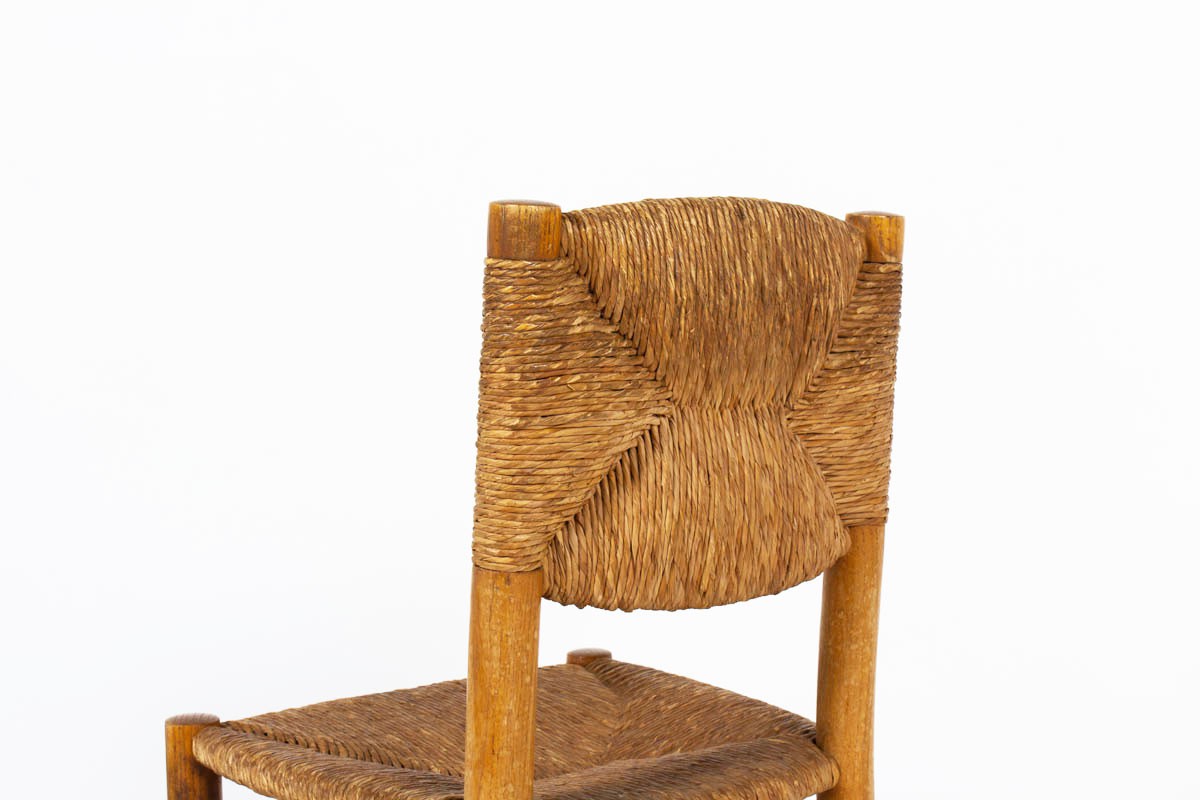 Charlotte Perriand chairs model Bauche n°19 edition Steph Simon 1950 set of 2
