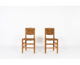 Charlotte Perriand chairs model Bauche n°19 edition Steph Simon 1950 set of 2