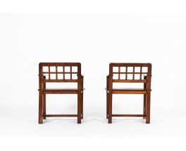 Armchairs in oak reconstruction design 1950 set of 2