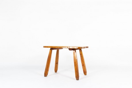 Console table in oak free-form Brutalist design 1950