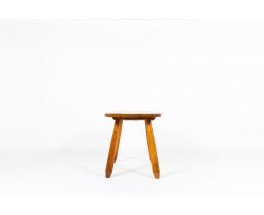 Table console forme libre en chêne design brutaliste 1950