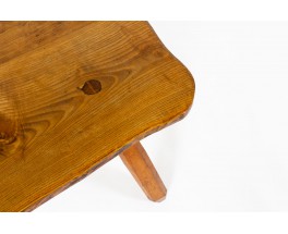 Console table in oak free-form Brutalist design 1950