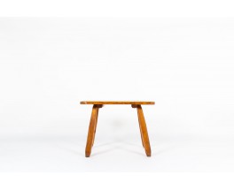 Console table in oak free-form Brutalist design 1950