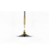 Counterweight pendant light in black metal and brass 1950