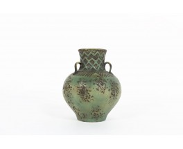 Vase in green ceramic German design 1960