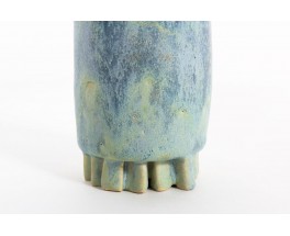 Set of blue ceramic vases 1950 set of 3